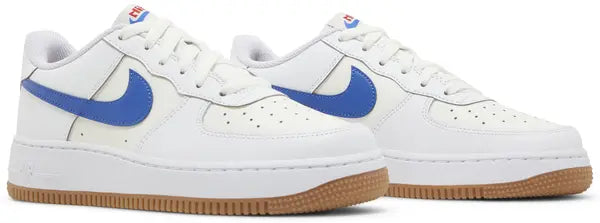 Big Kid's Nike Air Force 1 White Game/Royal Gum DX5805-179