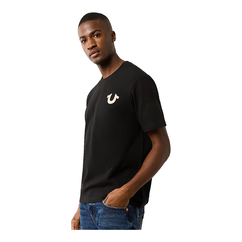 True Religion Men's Mixed Font World Tour Tee - Black 6