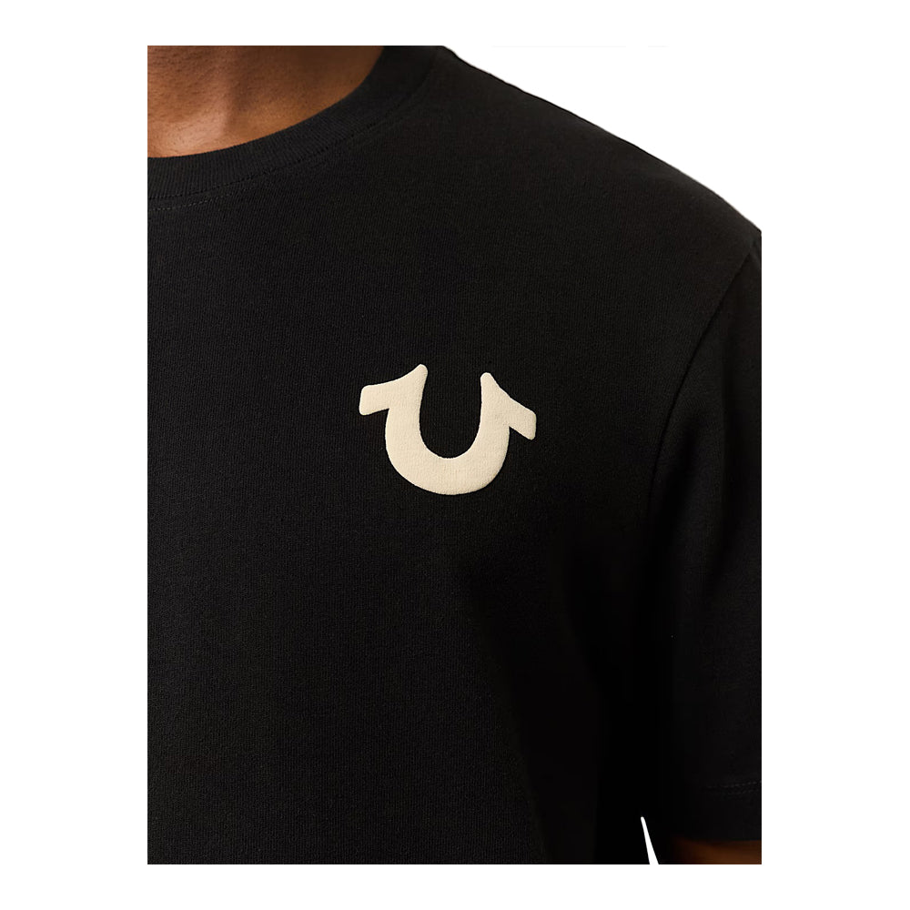 True Religion Men's Mixed Font World Tour Tee - Black 4