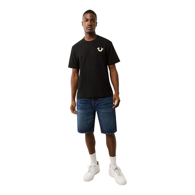 True Religion Men's Mixed Font World Tour Tee - Black 1