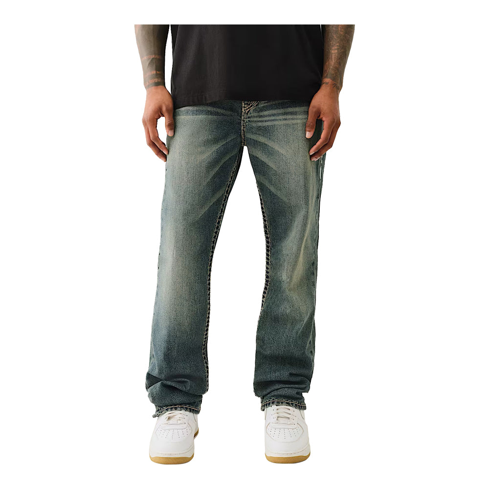 True Religion Men's Ricky Super T Straight Jean - Midnight warehouse dark wash 6