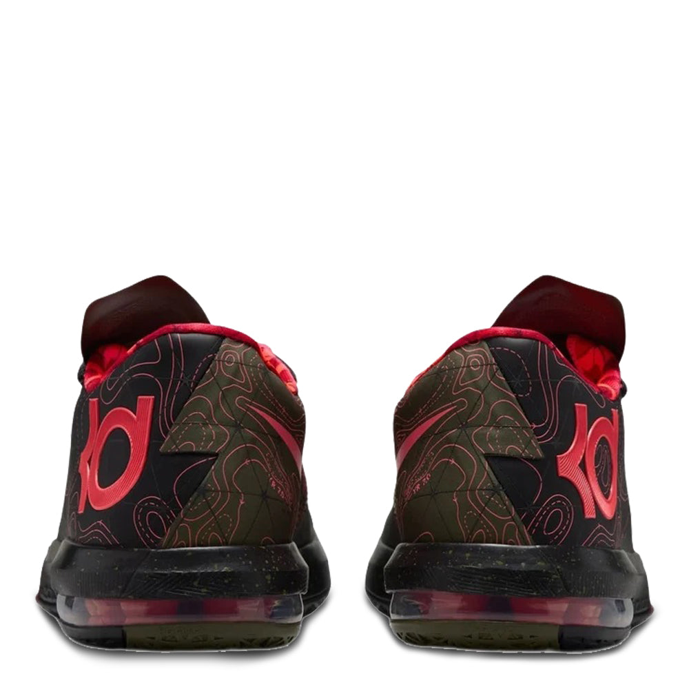 Men's Nike KD 6 Meteorology Black/Atomic Red-Medium Olive-Noble Red IM4409-001