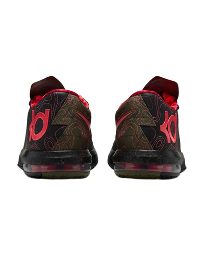 Men's Nike KD 6 Meteorology Black/Atomic Red-Medium Olive-Noble Red IM4409-001