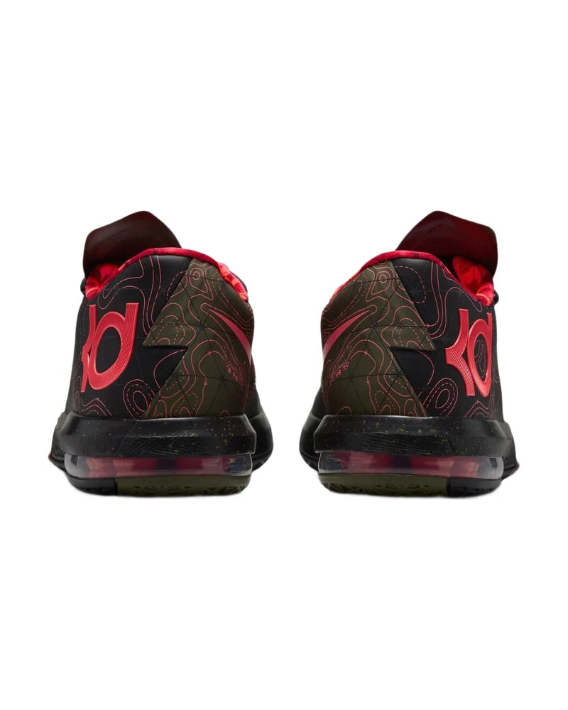 Men's Nike KD 6 Meteorology Black/Atomic Red-Medium Olive-Noble Red IM4409-001