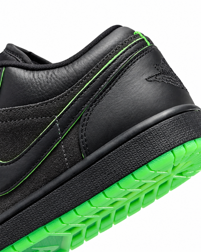 Men's Air Jordan 1 Low SE Black/Scream Green/Dark Smoke Grey/Black  IQ5494-001