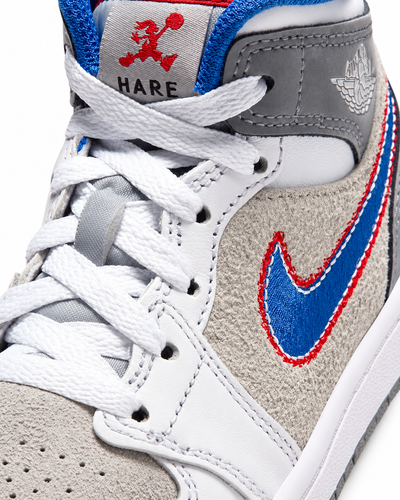Little Kid's Jordan 1 Mid SE Hare Light Smoke Grey/University Red/Cool Grey/Varsity Royal IZ4721-001
