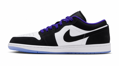 Men's Air Jordan 1 Low White/Dark Concord/Black 553558-108