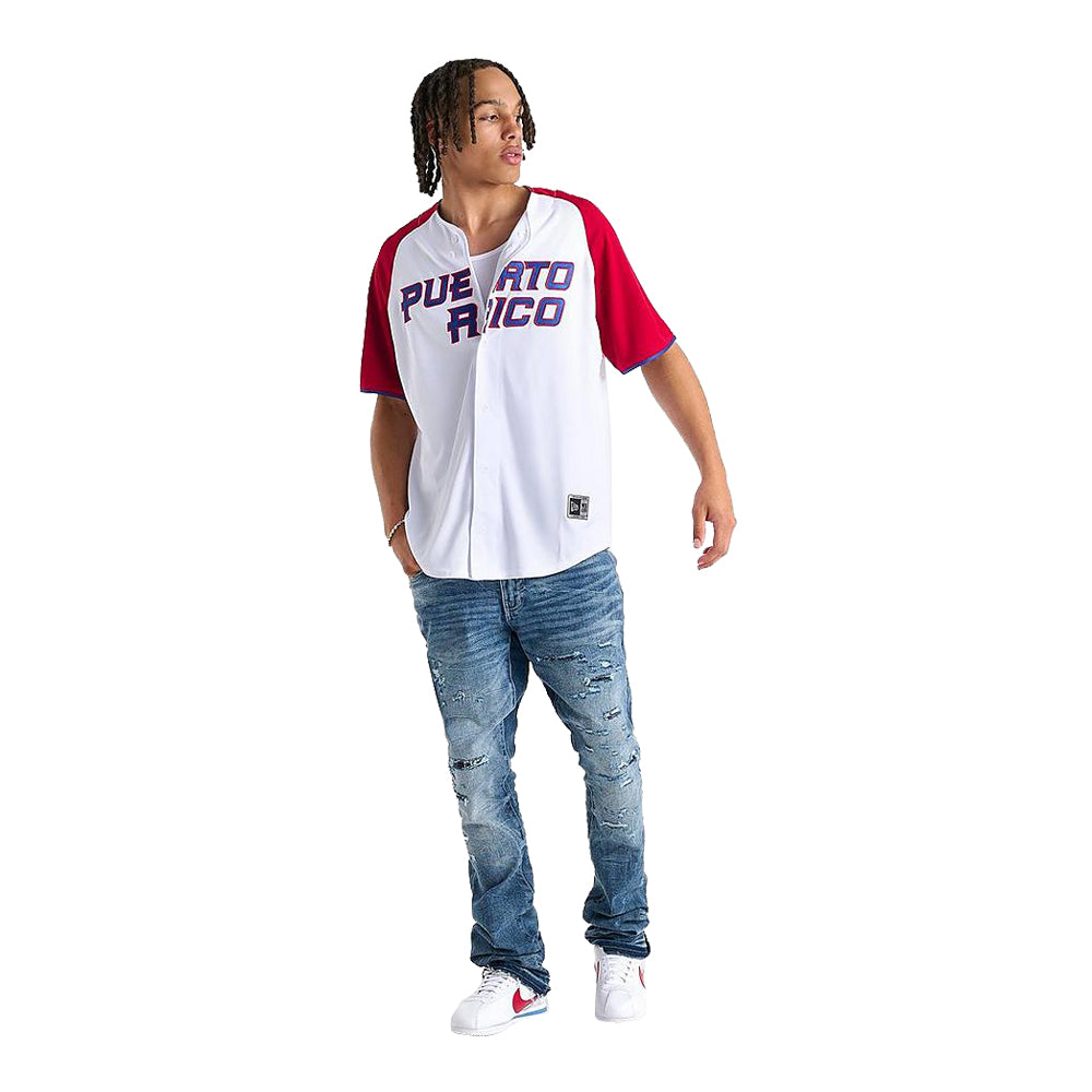 New Era Men's Puerto Rico Home Authentic Baseball Jersey 2