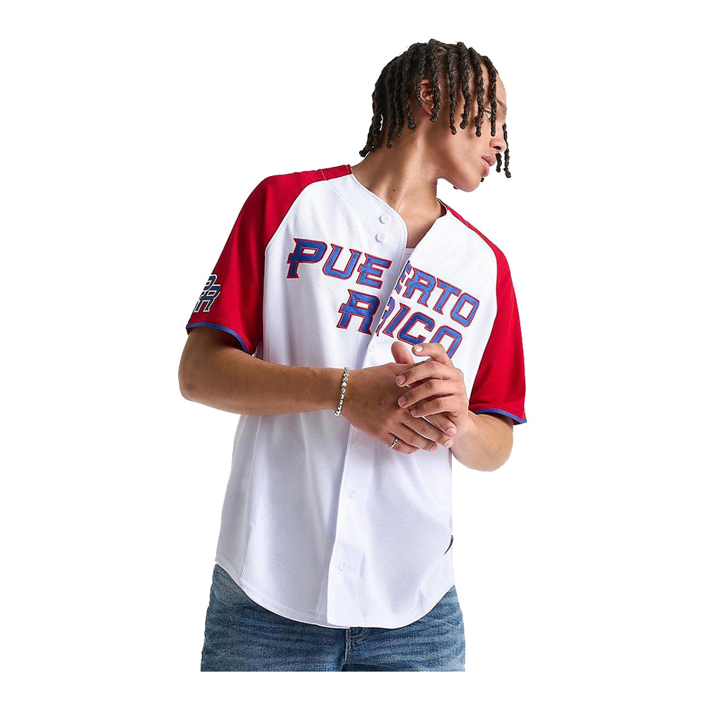 New Era Men's Puerto Rico Home Authentic Baseball Jersey 3