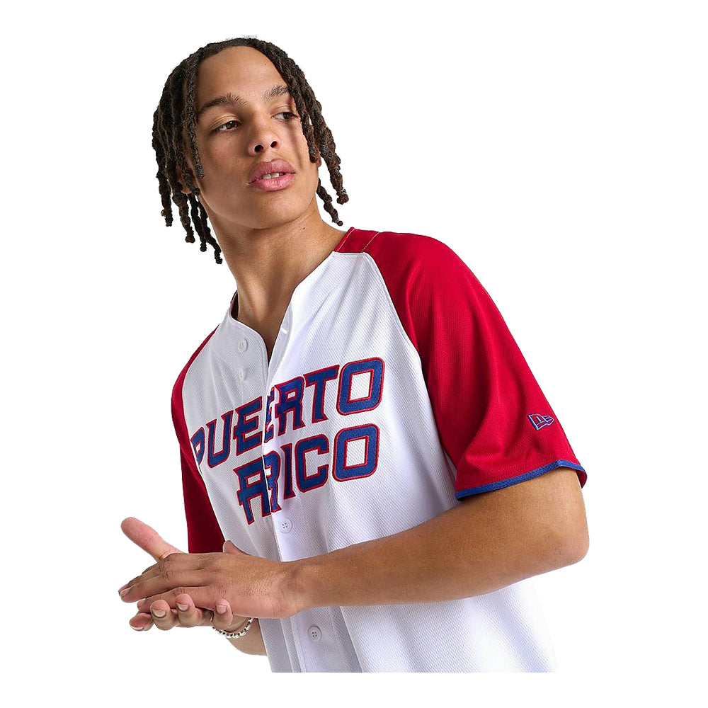 New Era Men's Puerto Rico Home Authentic Baseball Jersey 5