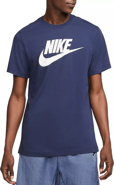 Nike Men's Sportswear Icon Futura Graphic T-Shirt AR5004-411 Midnight Navy/White