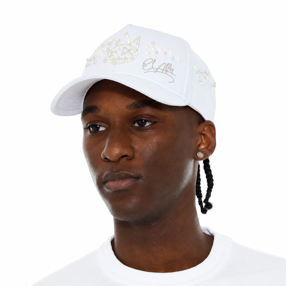 Men's Cult of Individuality El Alfa 5 Panel A-Frame Hat Pearl White 625ac-ch1a-whit