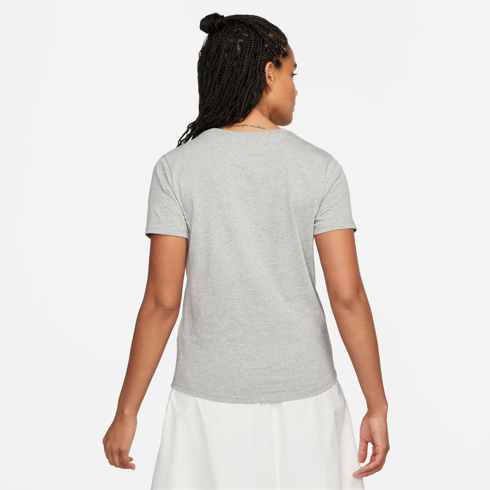 Women's Nike Sportswear Club Essentials T-Shirt - Dark Grey Heather & Black