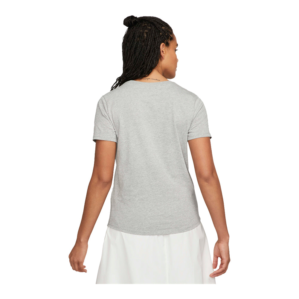Women's Nike Sportswear Club Essentials T-Shirt - Dark Grey Heather & Black