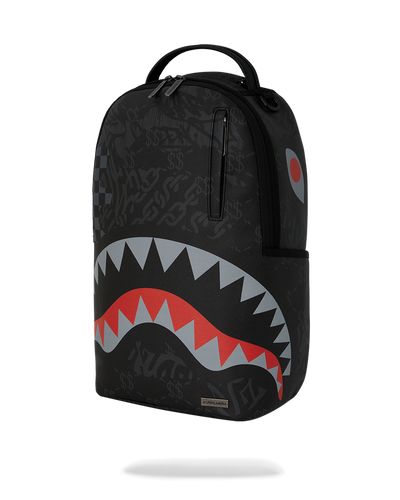 Sprayground 4AM Black & Red Shark Backpack