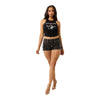 True Religion Women's Ribbed Buddha Logo Tank - Black