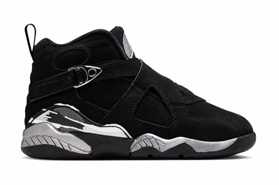 Little Kids Air Jordan 8 Retro Chrome Black/Chrome 305369-007