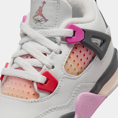 Toddler Air Jordan 4 Retro Comic Off White/Anthracite/Neutral Grey/Fire Pink/Light Arctic Pink/Muslin IO2364-100