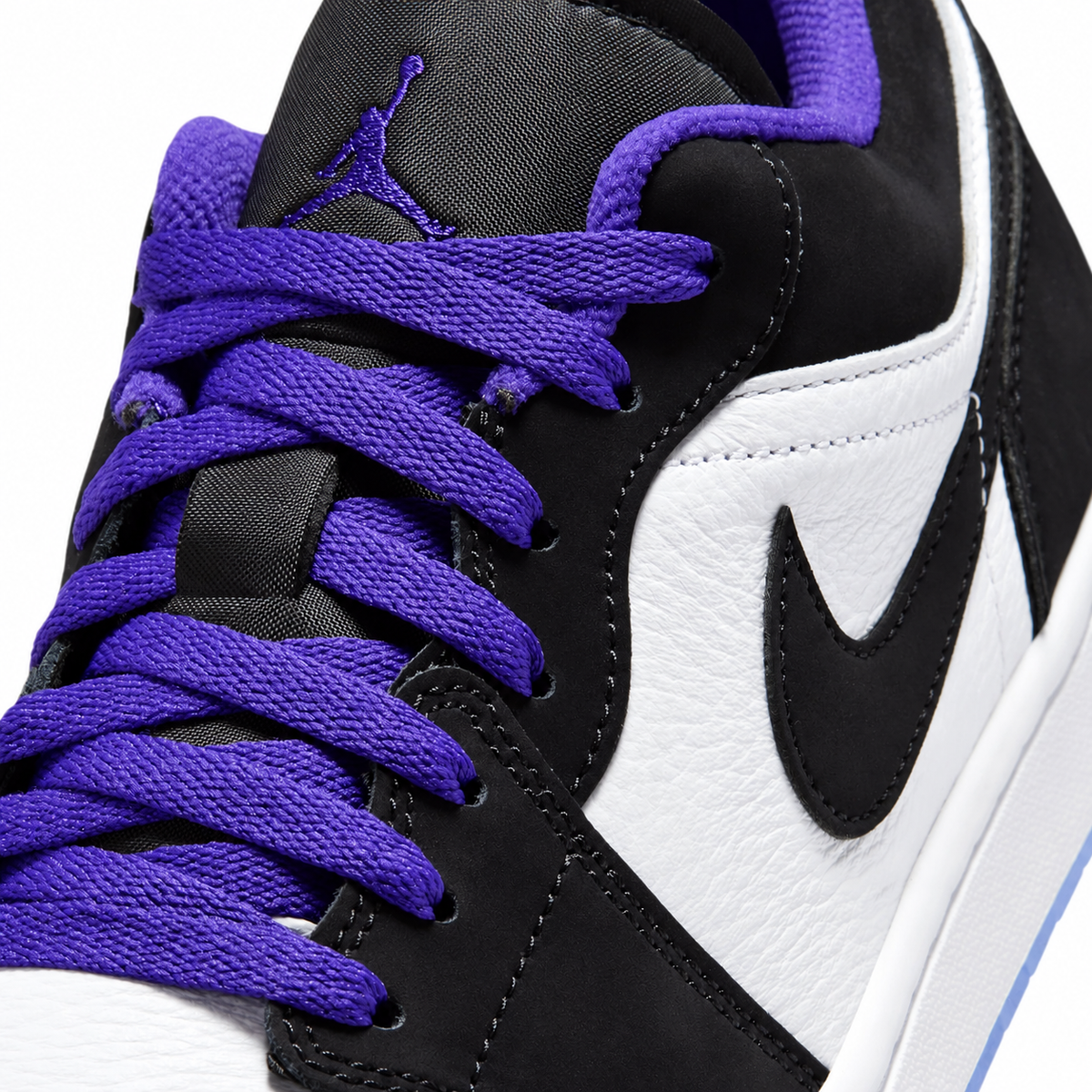 Men's Air Jordan 1 Low White/Dark Concord/Black 553558-108