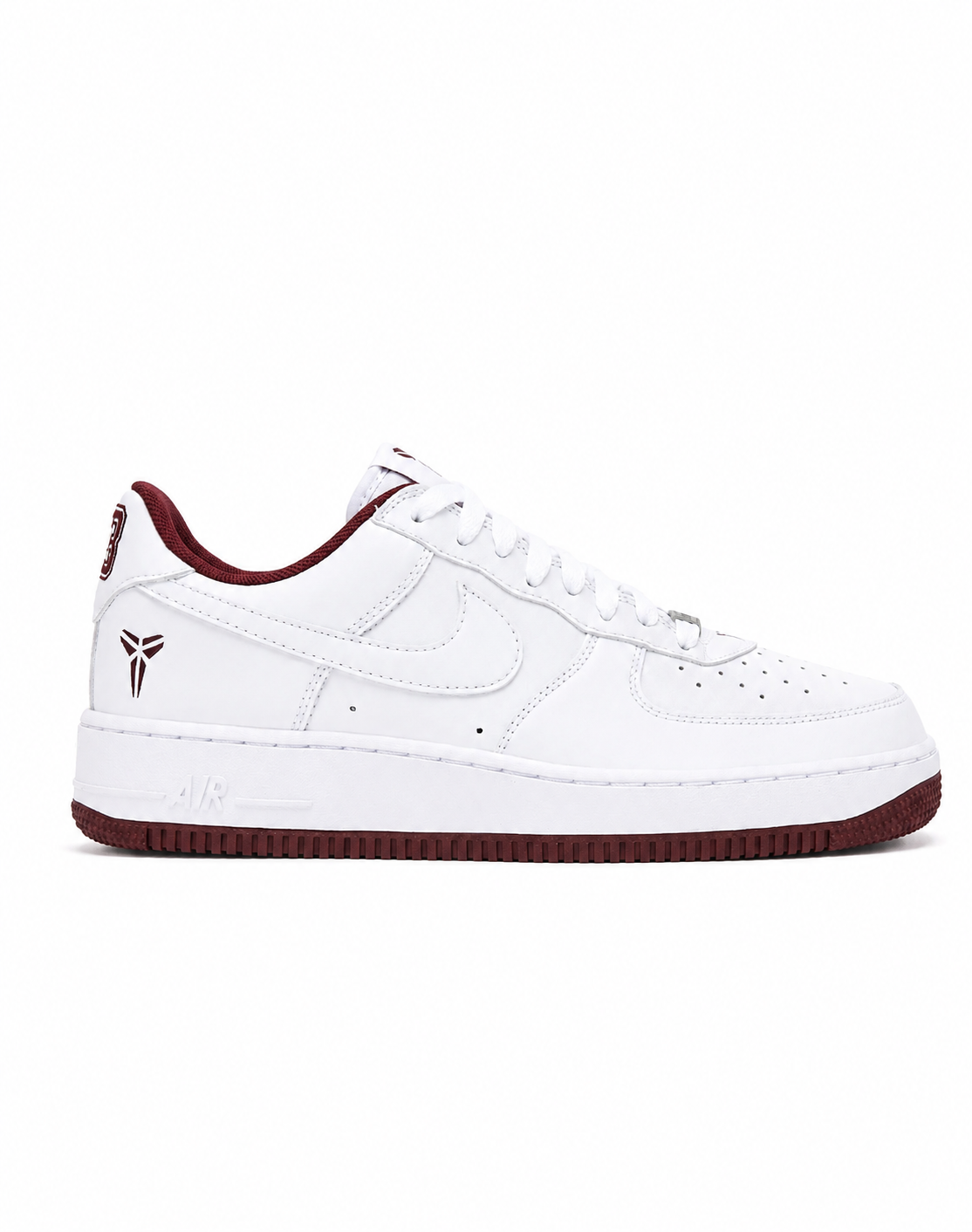 Men's Nike Kobe Air Force 1 Low Lower Merion White/Team Red IB0018-101