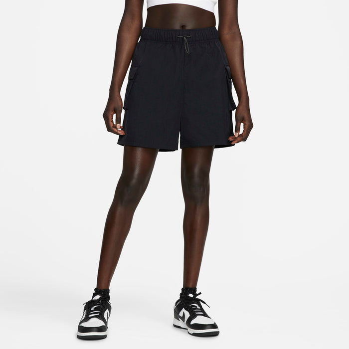 Women's Nike Sportswear Essential  Woven High-Waisted Shorts Black DM6247-010