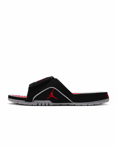 Men's Jordan Hydro 4 Retro Slides Black/Cement Grey/Fire Red 532225-005