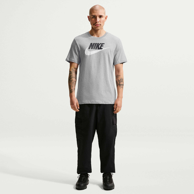 Men's Nike Sportswear Icon Futura T-Shirt Dark Grey Heather/Black/White AR5004-063