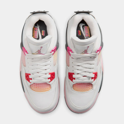 Big Kid's Air Jordan 4 Retro Comic Off White/Anthracite/Neutral Grey/Fire Pink/Light Arctic Pink/Muslin IO2361-100