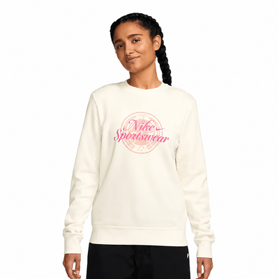 Women's Nike Sportswear Club Fleece Sail/Pink HV2342-133
