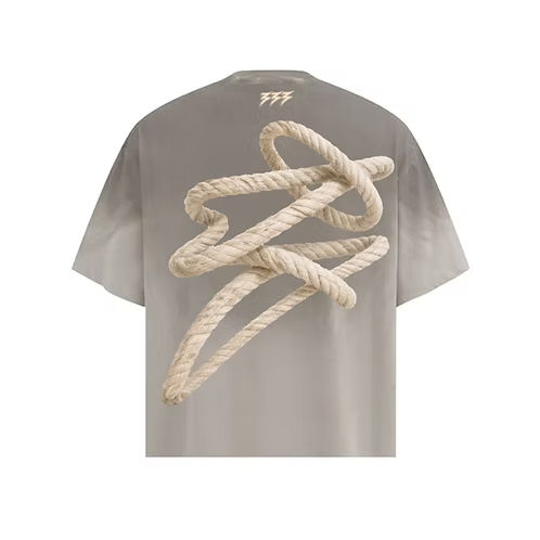 Men's 333 Cream Rope Vintage Gray T-Shirt 333shirtbigclou-vntg