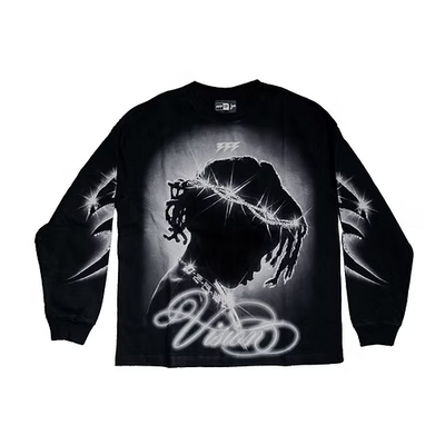 Men's 333 Blessed Kid Long Sleeve T-Shirt Black 333-ls-blessedkid