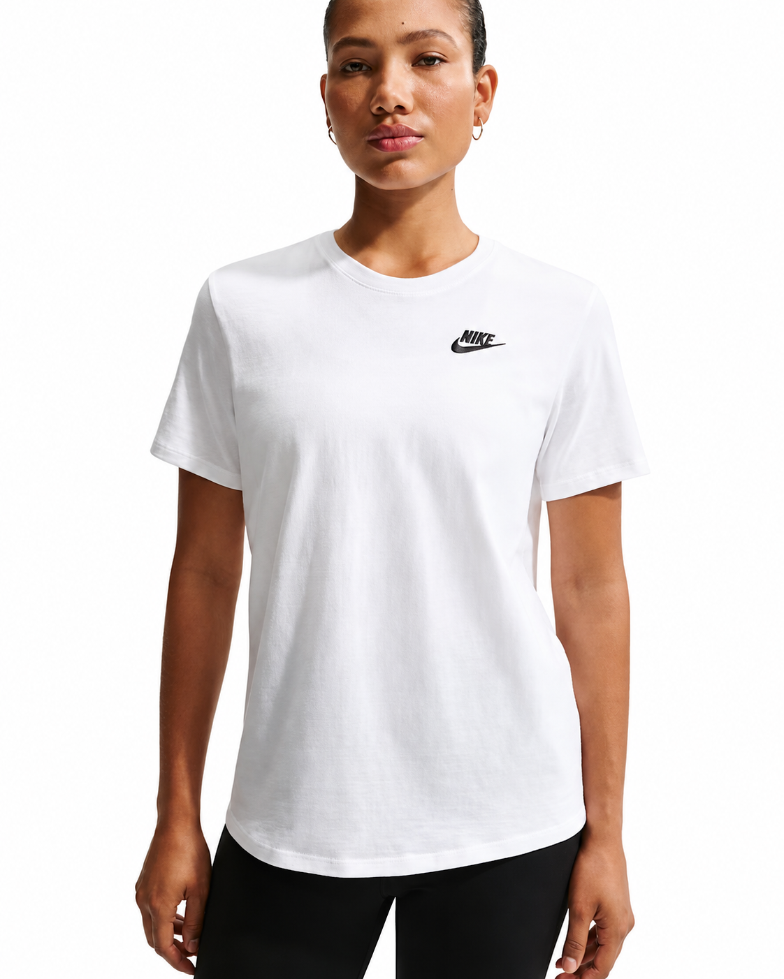 Women's Nike Sportswear Club Essentials T-Shirt White/Black DX7902-100