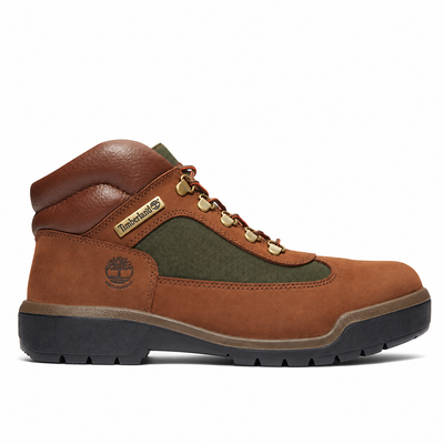 Men's Timberland Waterproof Field Boot Dark Brown Nubuck tb0a42sgw07
