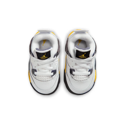 Toddler Air Jordan 4 Retro Tour Yellow White/Tour Yellow/Dark Blue Grey-Black BQ7670-102