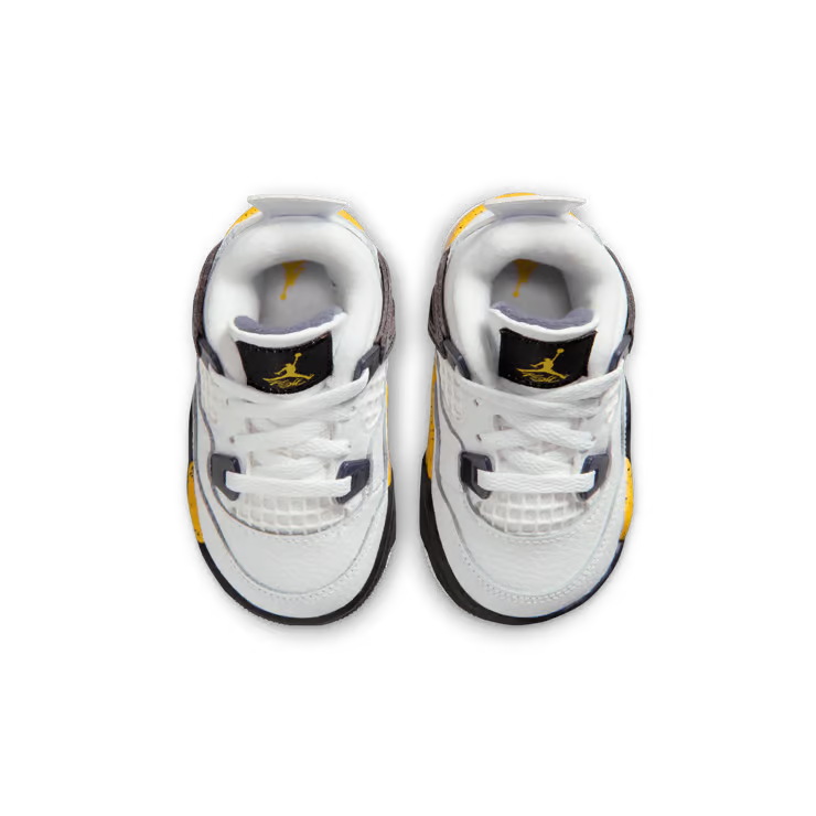 Toddler Air Jordan 4 Retro Tour Yellow White/Tour Yellow/Dark Blue Grey-Black BQ7670-102