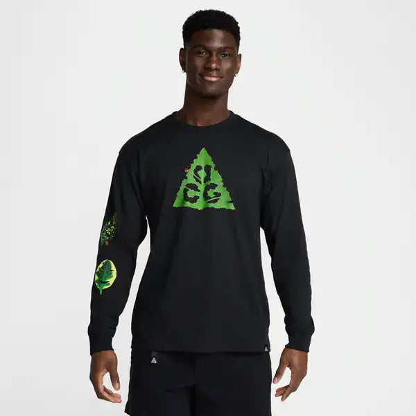 Men's Nike ACG Black Ants Long-Sleeve T-Shirt - Black/Green 1