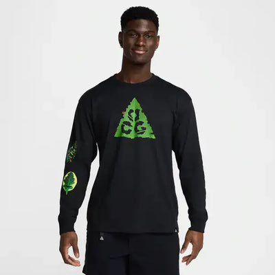 Men's Nike ACG Black Ants Long-Sleeve T-Shirt - Black/Green 1