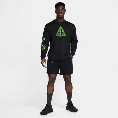 Men's Nike ACG Black Ants Long-Sleeve T-Shirt - Black/Green 7