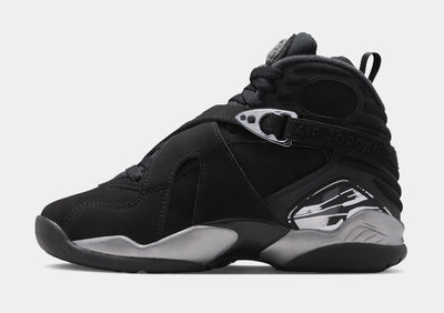 Big Kid's Air Jordan 8 Retro Chrome Black/Chrome 305368-007