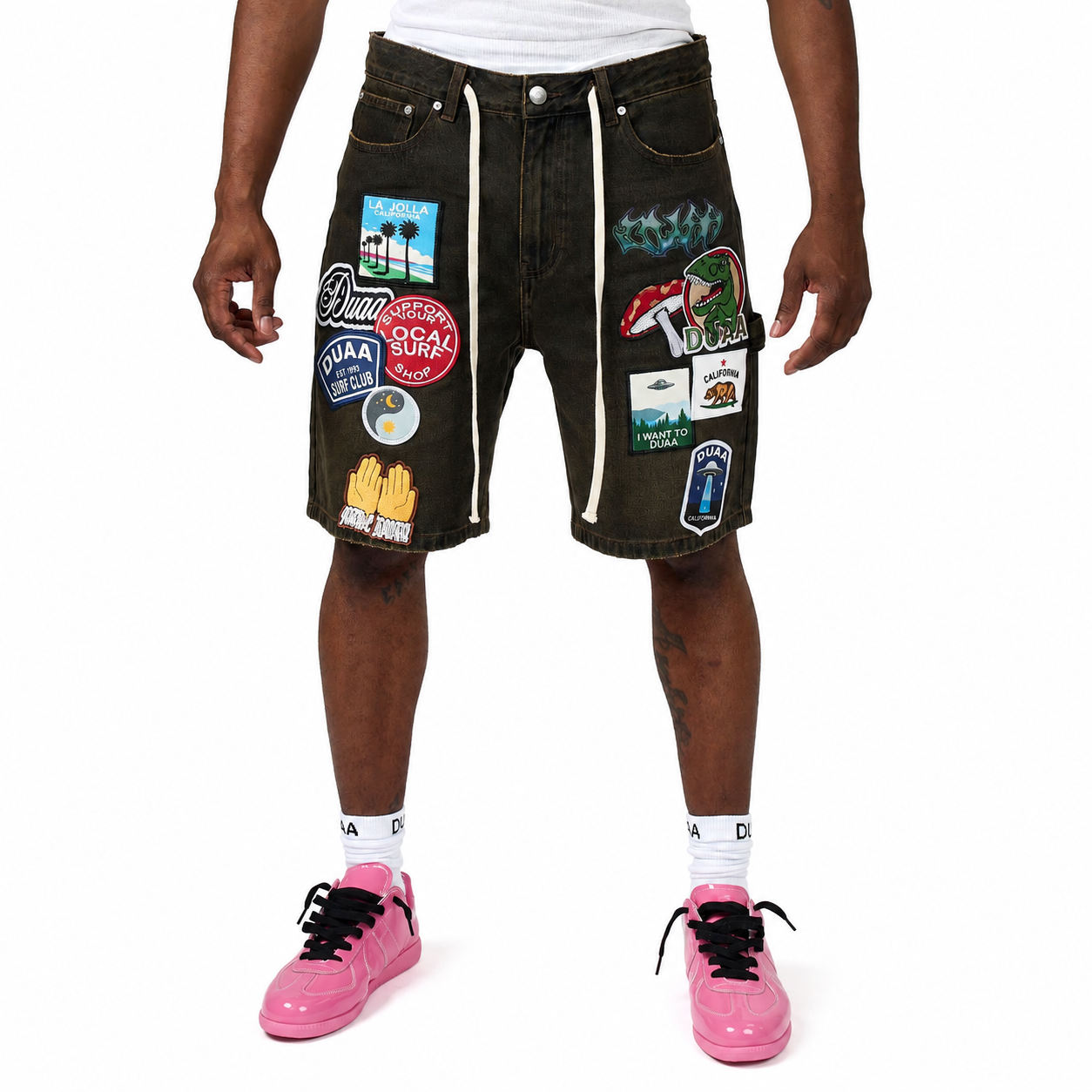 Men's Duaa Park Brown Jean Short Brown parksht-blue