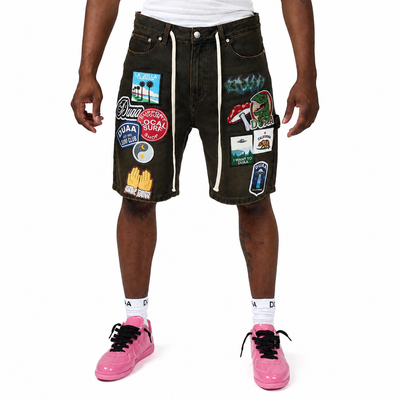 Men's Duaa Park Brown Jean Short Brown parksht-blue