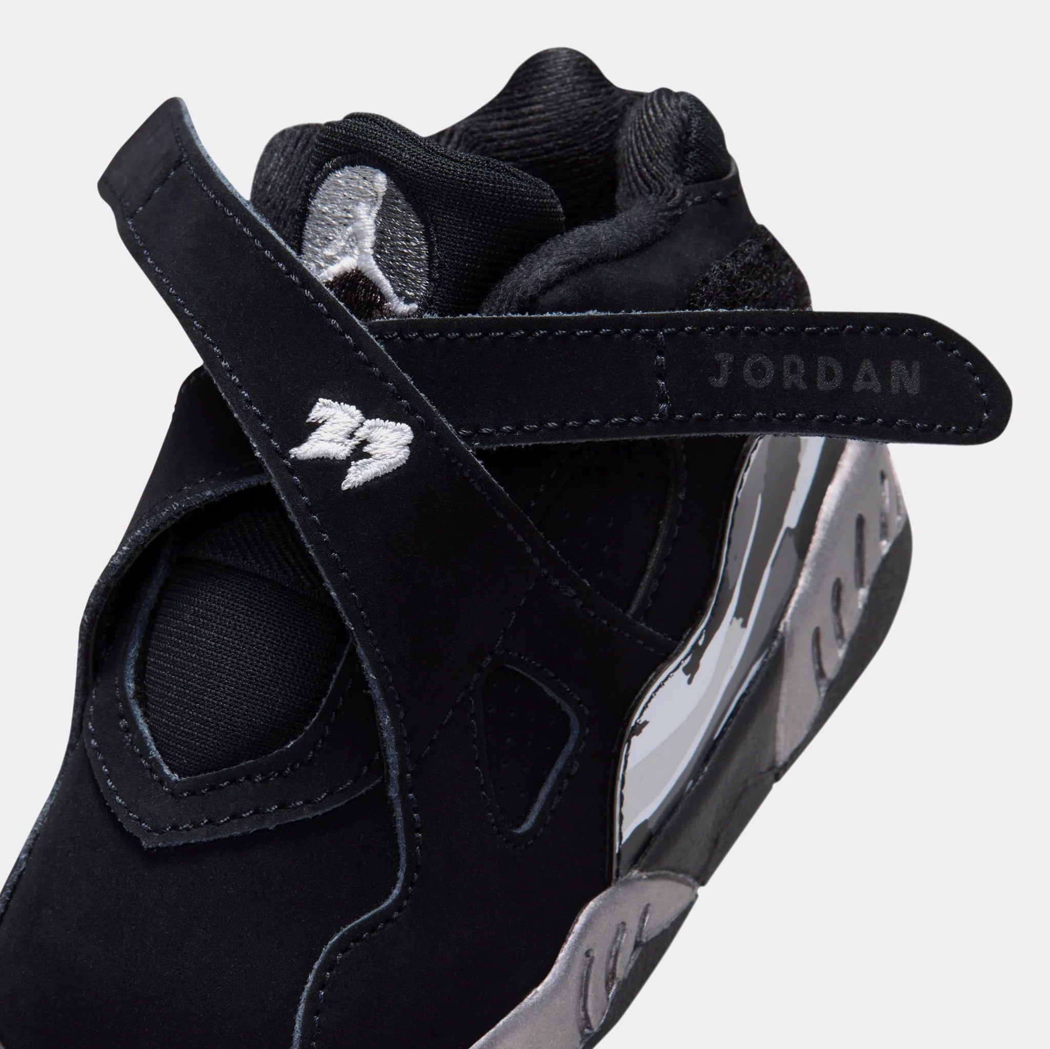Toddler's Air Jordan 8 Retro Chrome Black/Chrome 305360-007