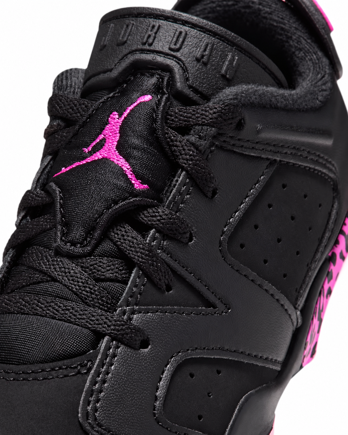 Little Kid's Jordan 6 Retro Low Black/Pink Foam/Laser Fuchsia IQ5506-001
