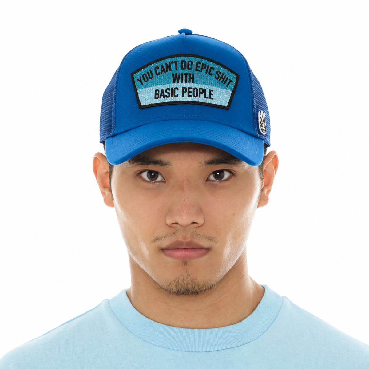 Cult of Individuality Trucker Hat Epic Shit Blue 626ac-ch85a-tubl