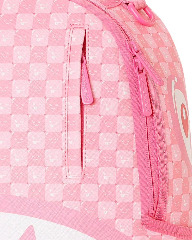 Sprayground Pink New Check Faces Backpack