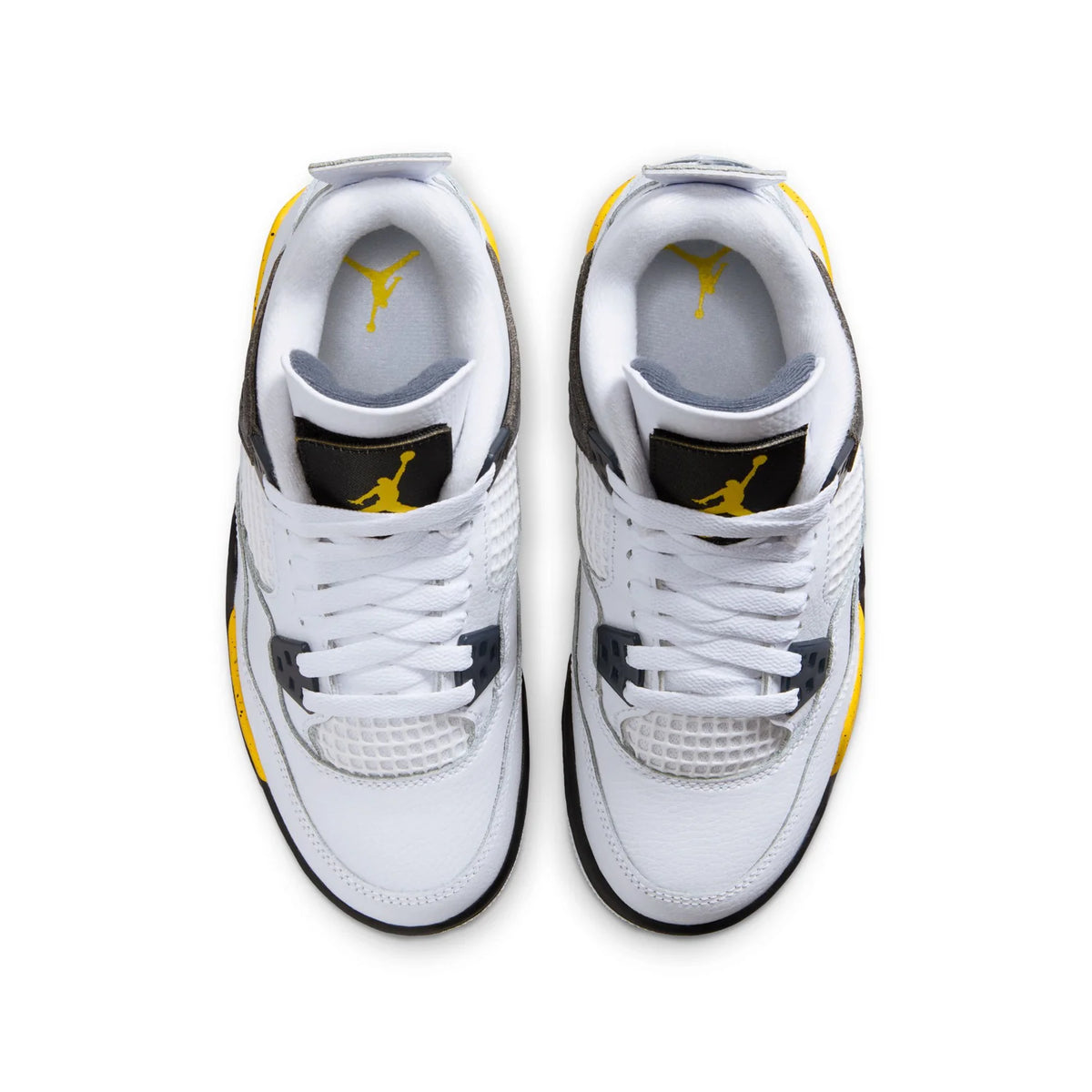 Big Kid's Air Jordan 4 Retro Tour Yellow White/Tour Yellow-Dark Blue Grey-Black 408452-102