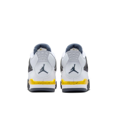 Big Kid's Air Jordan 4 Retro Tour Yellow White/Tour Yellow-Dark Blue Grey-Black 408452-102