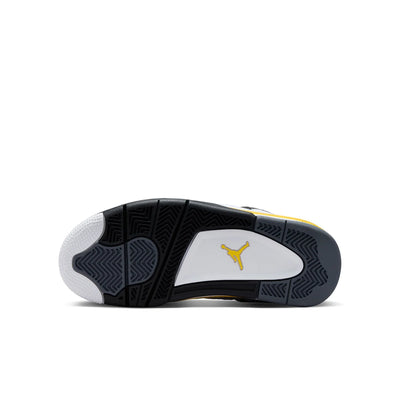 Big Kid's Air Jordan 4 Retro Tour Yellow White/Tour Yellow-Dark Blue Grey-Black 408452-102