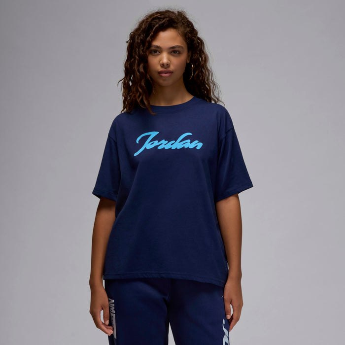 Women's Jordan Graphic T- Shirt Midnight Navy/Blue Chill FV7200-410