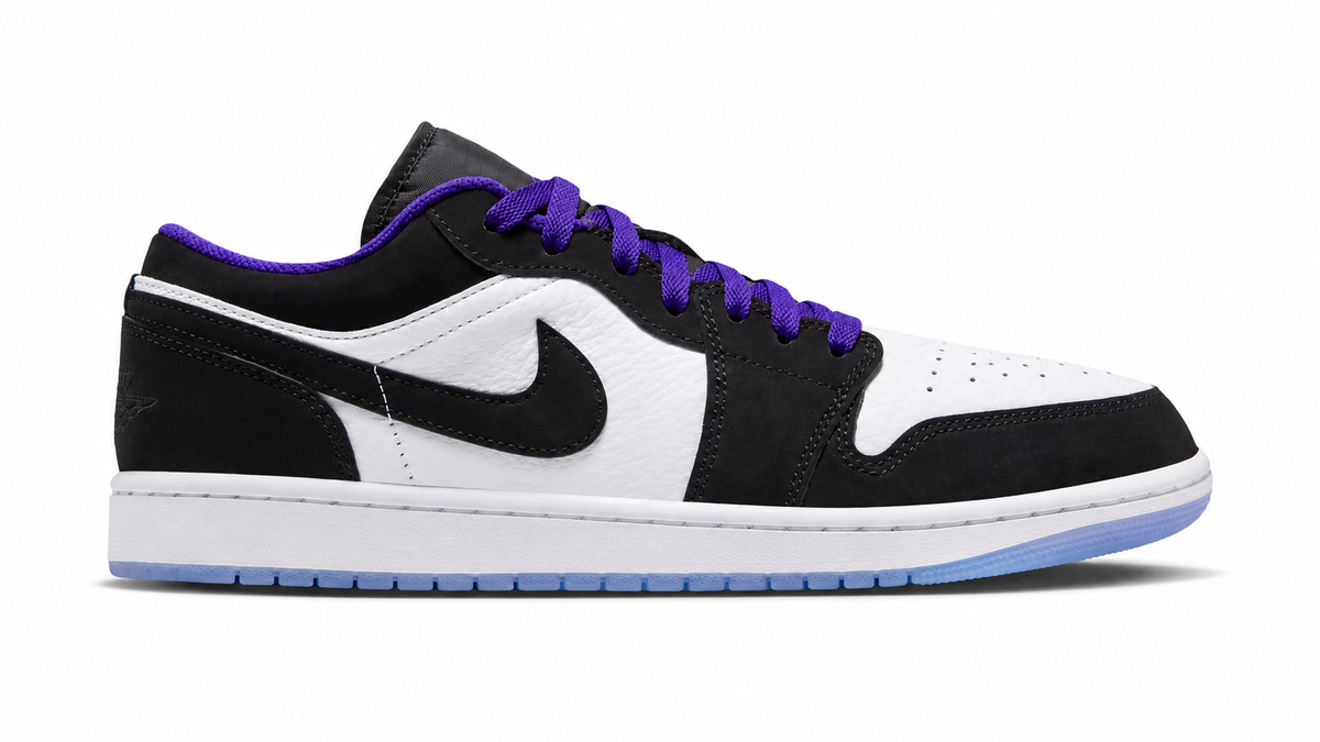Men's Air Jordan 1 Low White/Dark Concord/Black 553558-108
